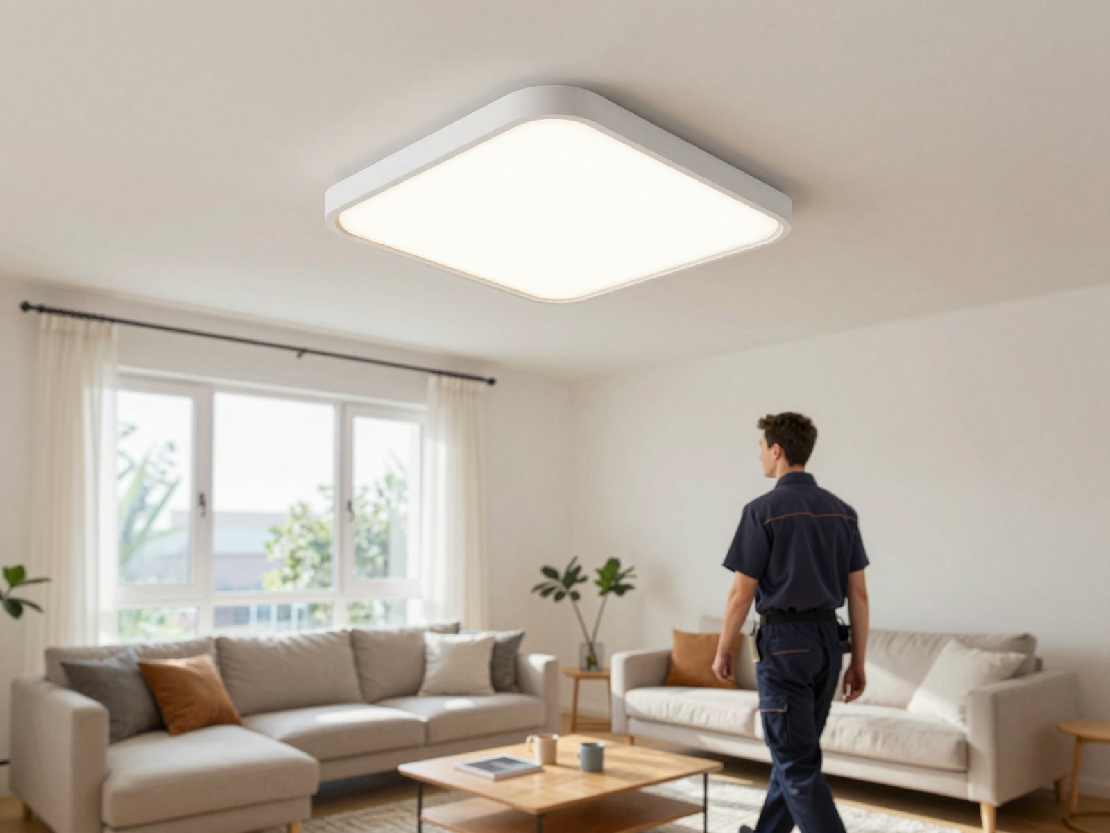 Modern ceiling light installation result